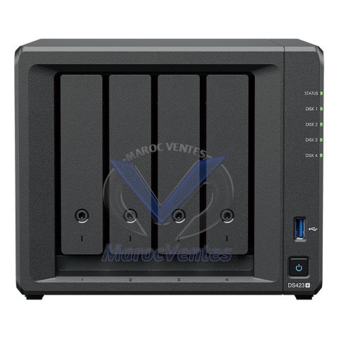 SERVEUR NAS DESKTOP 4 BAIE 2.0 GHZ 2 GB 0 DISKLESS DS423+