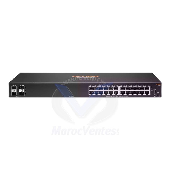 Aruba 6100 24G 4SFP+ Switch Géré L3 Montable sur Rack JL678A