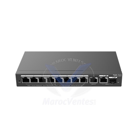 Reyee Switch 10 Ports Gb 8 PoE 1RJ45 1SFP 120W RG-ES210GS-P