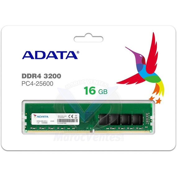 Barrette Mémoire Desk DDR4-3200 U-DIMM 16GB 12M AD4U320016G22-RGN