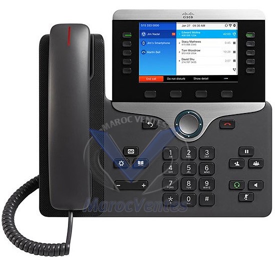 Téléphone VoIP 5 Lignes PoE avec USB Bluetooth et Wifi intégrés 8861