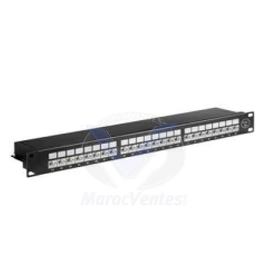 PANNEAU DE BRASSAGE 24 PORTS RACKABLE UTP CAT6 PA02