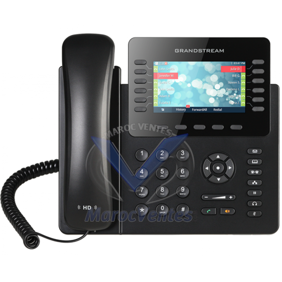 Téléphone IP POE 12 Lignes et 6 Comptes SIP Ecran LCD GXP2170